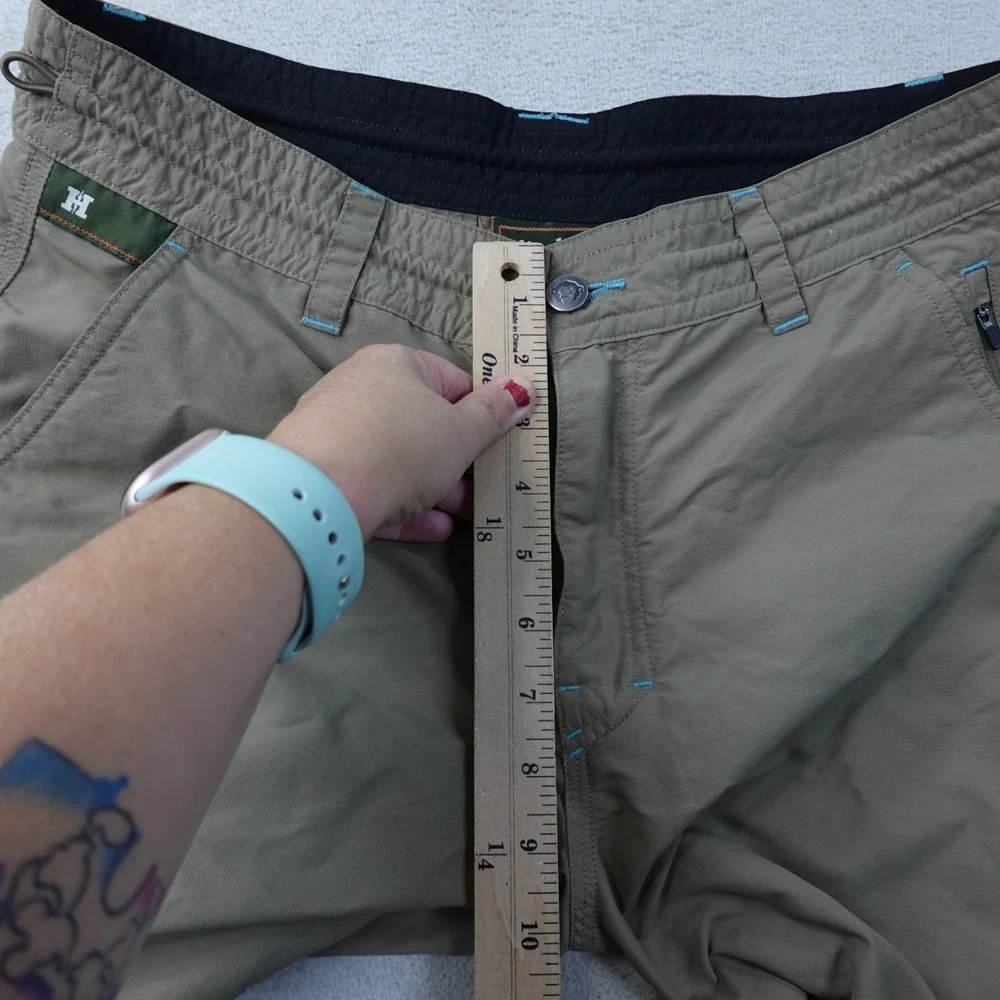 Howler Brothers Horizon Hybrid Shorts Mens 32 Khaki Nylon Ripstop Fishing